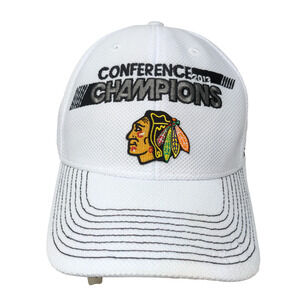 Reebok Center Ice Mens Hat Chicago Blackhawks 2013 Stanley Cup White OSFA